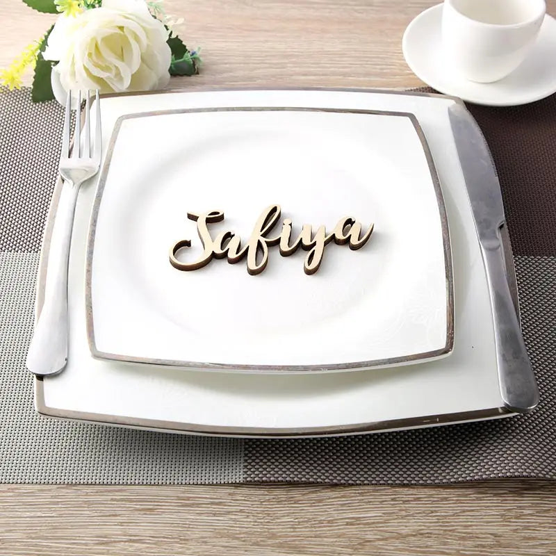 Custom party decoration wedding Place Cards Personalized wood Names Place name settings Guest name tags Wedding table decoration