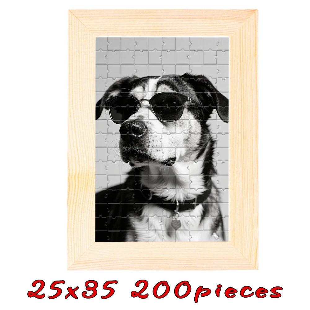 Customized Wooden Puzzles,Wooden Frames in Multiple Color Sizes,Custom Graduation Photo Puzzles as Creative Gifts