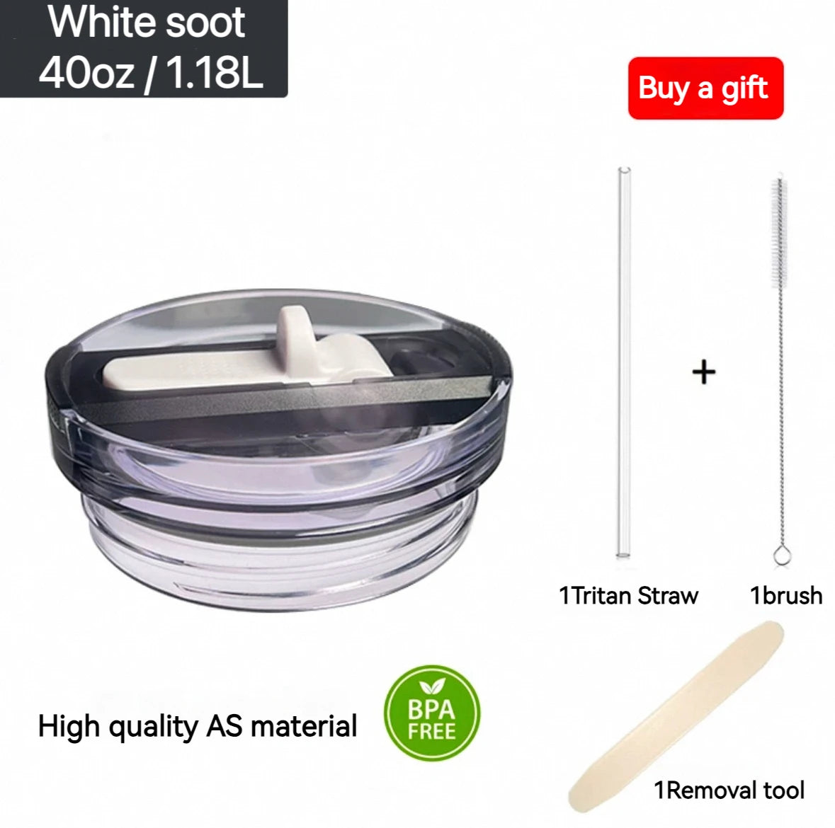 For Stanley 20oz 30oz 40oz Leak-Proof Flip Straw Lid Replacement, BPA-Free Detachable Travel Cover Accessories Easy Cleaning