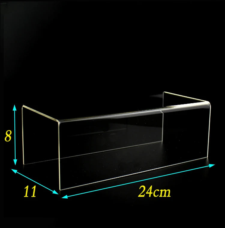 Acrylic Riser,Rectangular Acrylic Display Stand Shelf Clear Display Risers for Decor,Cake,Funko Pop,Retail Shoe Showcase Shelves