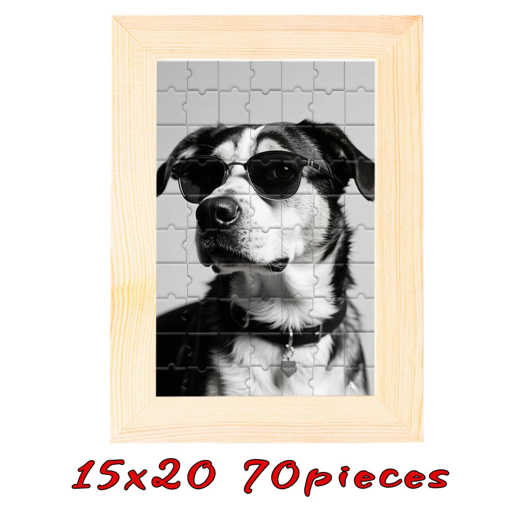 Customized Wooden Puzzles,Wooden Frames in Multiple Color Sizes,Custom Graduation Photo Puzzles as Creative Gifts