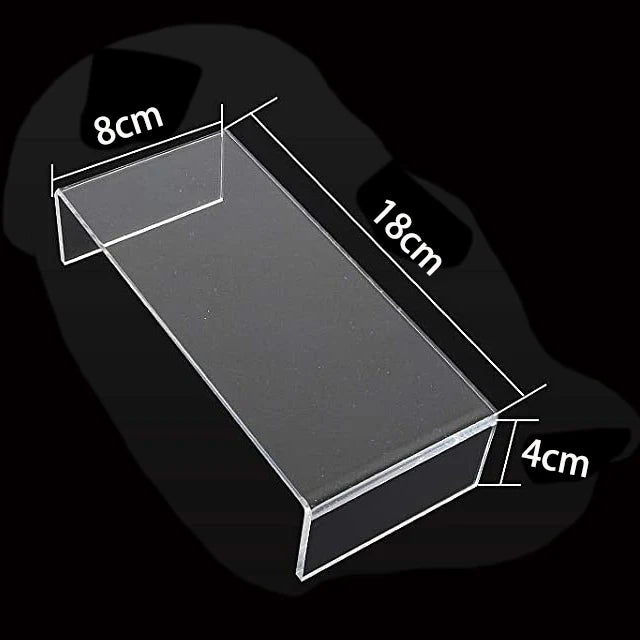 Acrylic Riser,Rectangular Acrylic Display Stand Shelf Clear Display Risers for Decor,Cake,Funko Pop,Retail Shoe Showcase Shelves