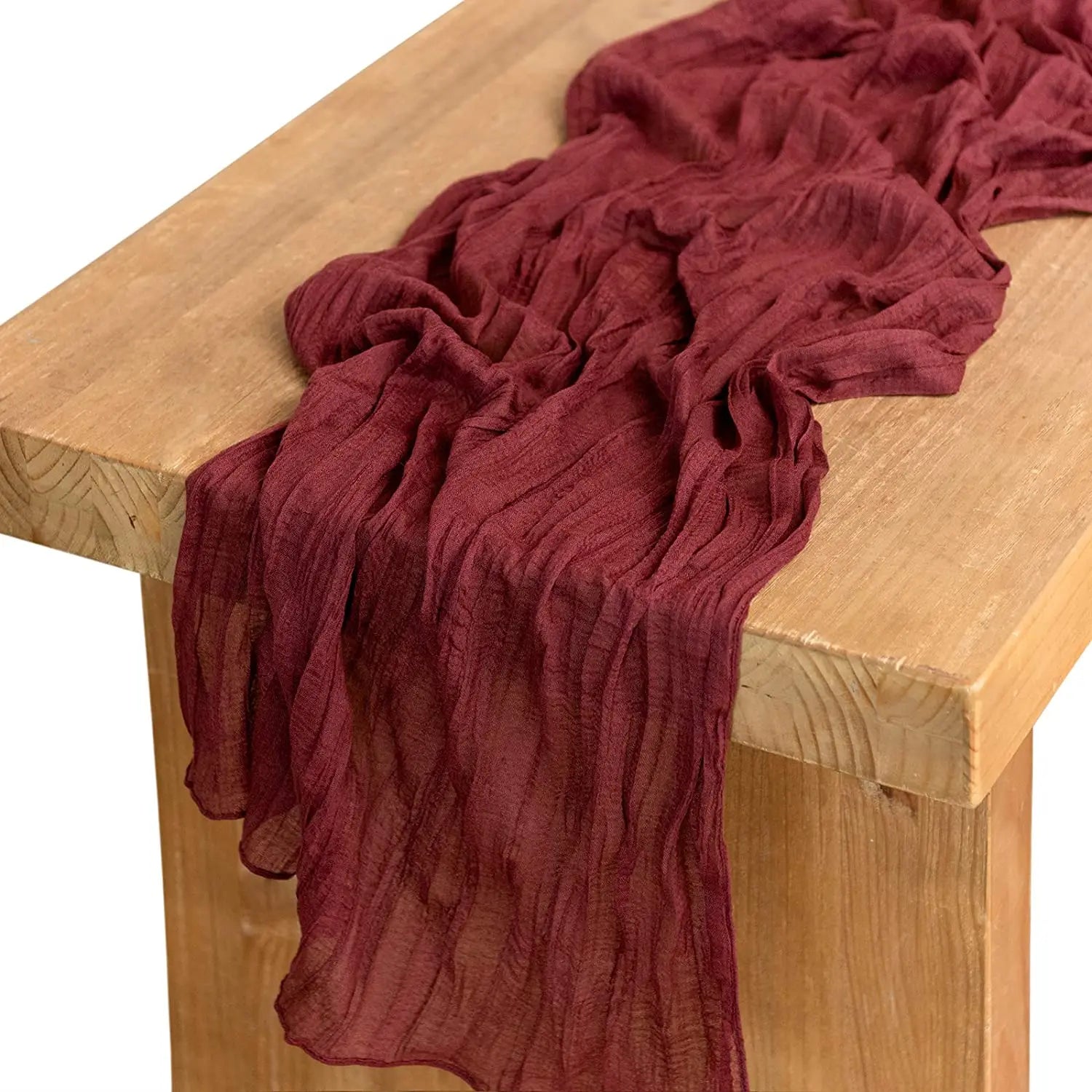 Semi-Sheer Gauze Table Runner Sage Cheesecloth Table Setting Dining Vintage Wedding Party Christmas Banquets Arches Cake Decor