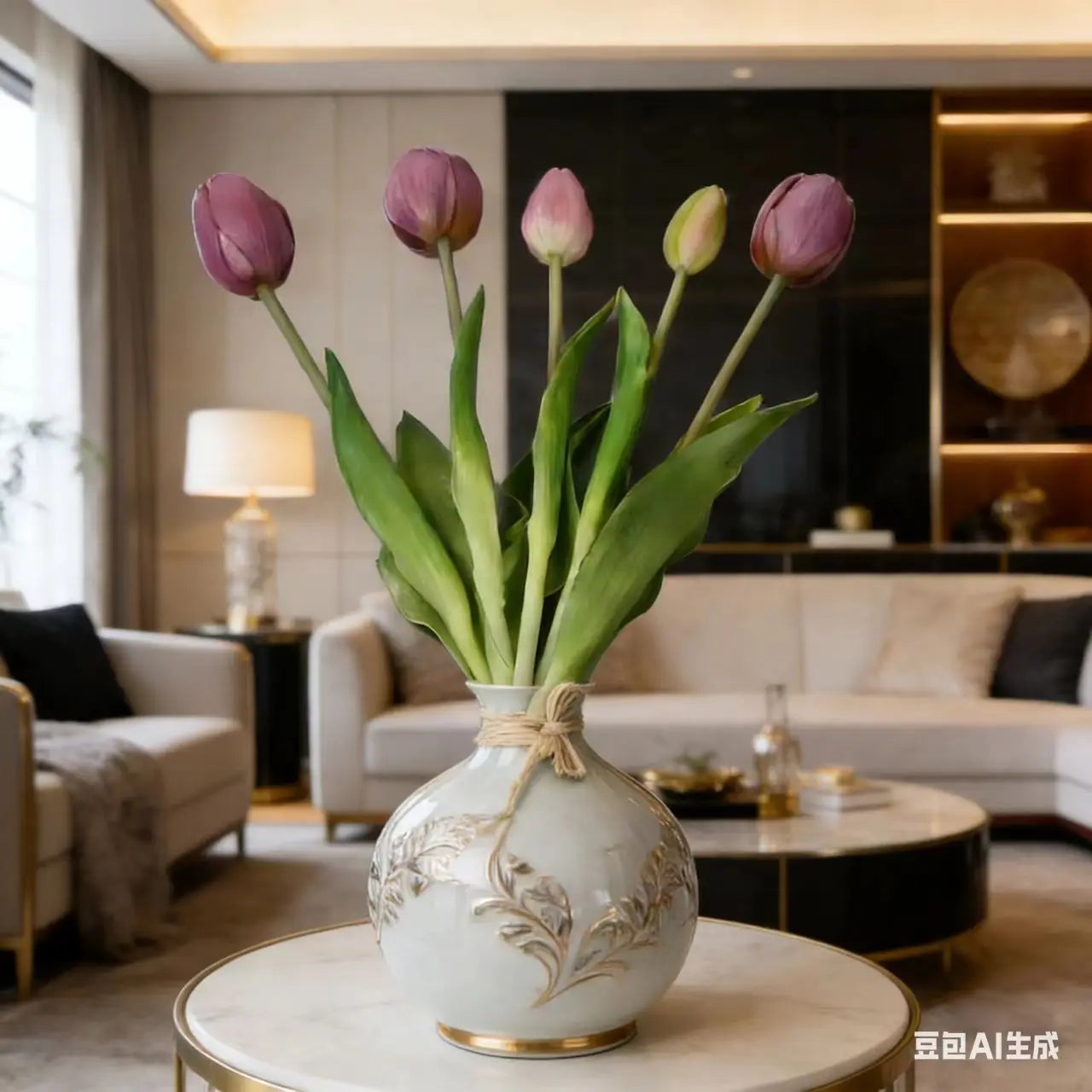 5pcs/Bouquet New Silicone Tulip Artificial Flower 40cm Real Touch Fake Plant B For Wedding Decoration Home Garen Acceeeories
