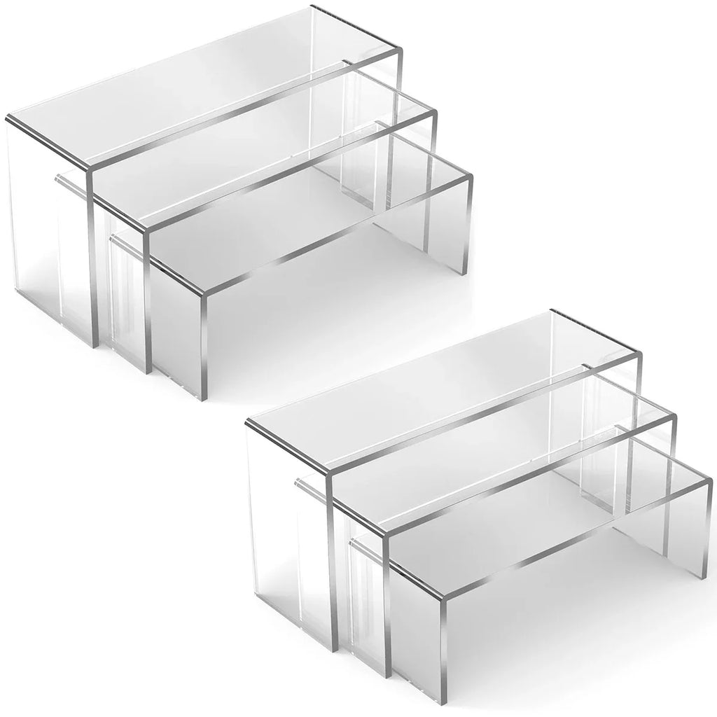 3/6/9/12Pcs Acrylic Display Stand Multifunctional Transparently Mini Model Storage Rack for Perfume Doll Jewelry Decor Organzier