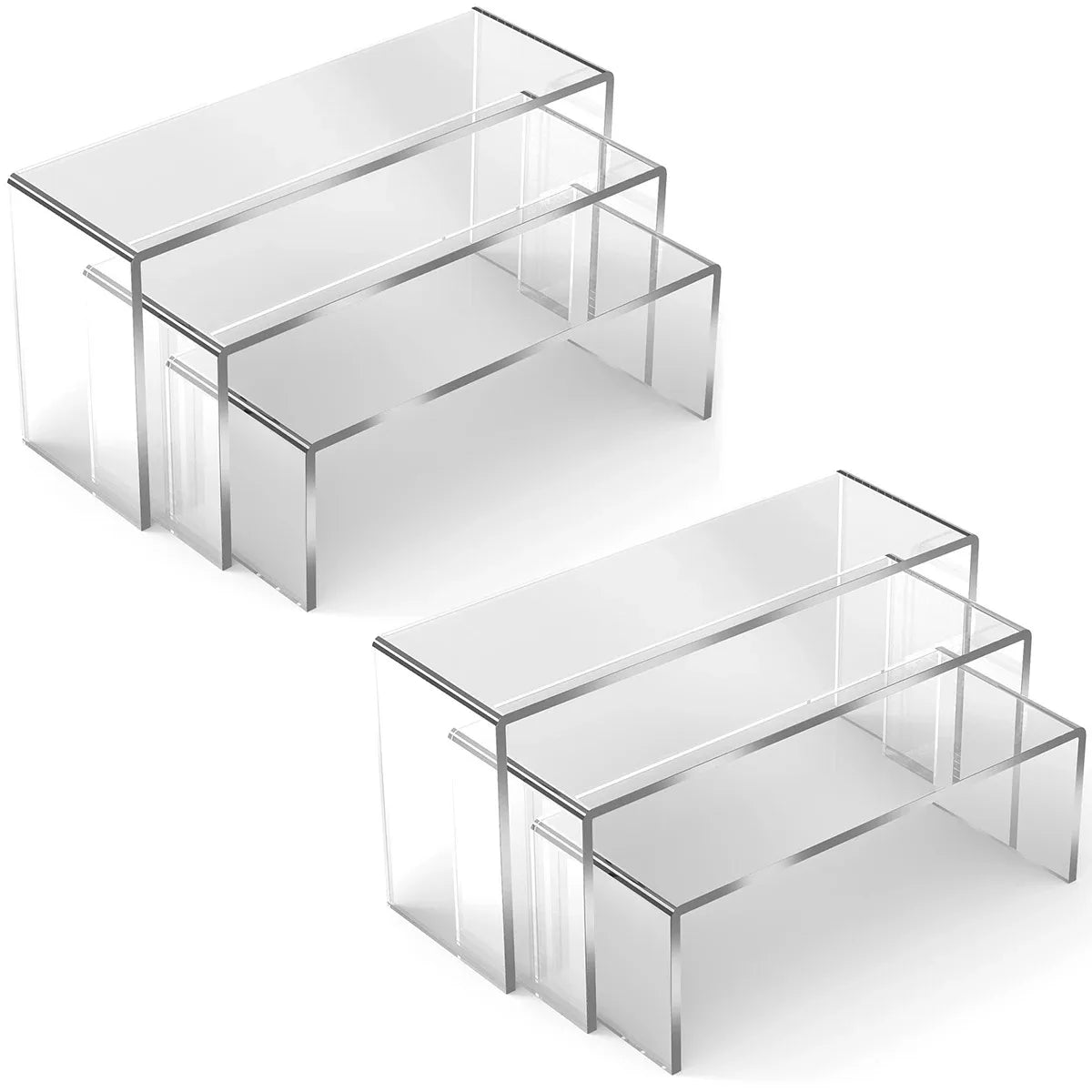 3/6/9/12Pcs Acrylic Display Stand Multifunctional Transparently Mini Model Storage Rack for Perfume Doll Jewelry Decor Organzier