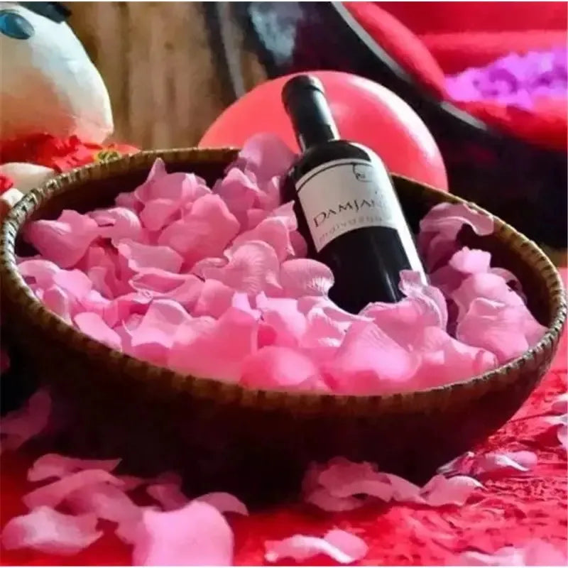 1000pcs Rose Petals Fake Rose Petals Romantic Night Wedding Flower Decoration for Party Decor and Valentine's Day Celebration