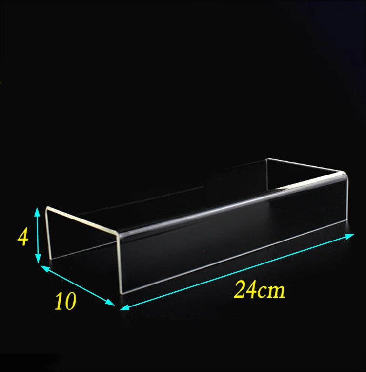Acrylic Riser,Rectangular Acrylic Display Stand Shelf Clear Display Risers for Decor,Cake,Funko Pop,Retail Shoe Showcase Shelves