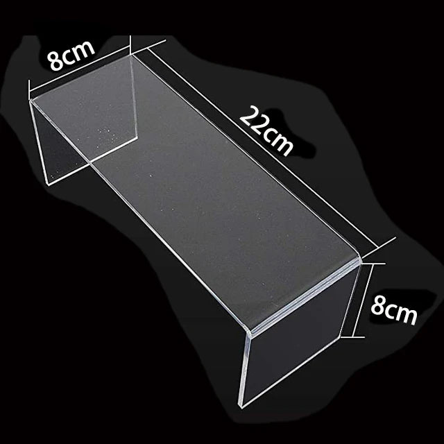 Acrylic Riser,Rectangular Acrylic Display Stand Shelf Clear Display Risers for Decor,Cake,Funko Pop,Retail Shoe Showcase Shelves