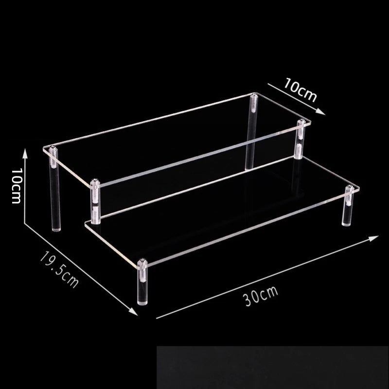 Black Acrylic Riser Display Shelf Perfume Stand Cologne Cupcake Stand for Funko POP Figures Desserts Holder Collection Cosmetic