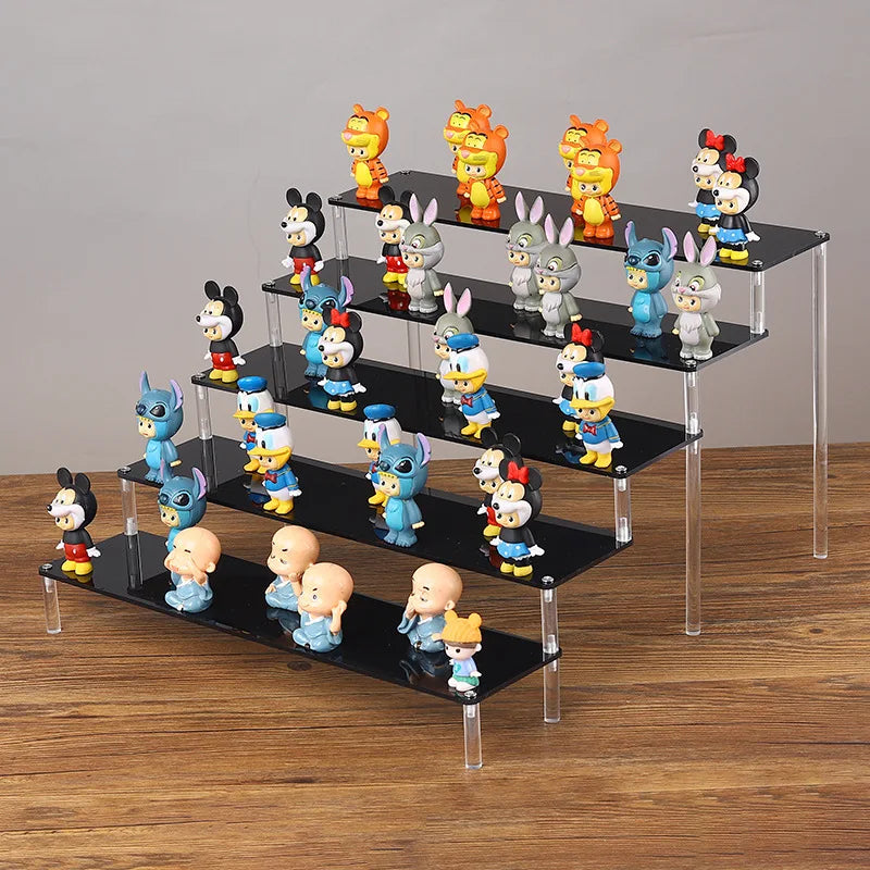 Black Acrylic Riser Display Shelf Perfume Stand Cologne Cupcake Stand for Funko POP Figures Desserts Holder Collection Cosmetic