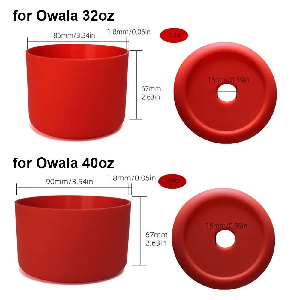 1Pcs Durable Anti-Slip Silicone Boot Colorful Protective Bottle Bottom Base Soft Cup Sleeve for Owala 24oz 32oz 40oz