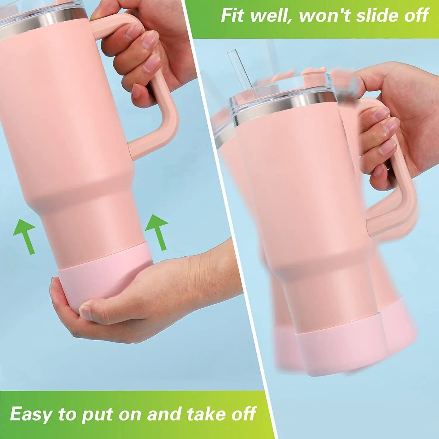 Silicone Insulated Cup Protective Sleeve For 40oz 30oz 20oz Water Bottle Silicone Boot Bottom Sleeve Cover Non-Slip Cup Sleeve