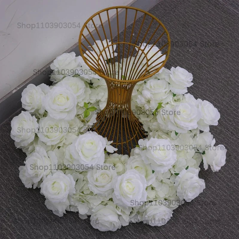 New 70/50/40/30/20cm Wedding Table Centerpiece Flower Wreath, Candlestick Decor, Rose, Green Leaf, Floral Arrangement, Christmas
