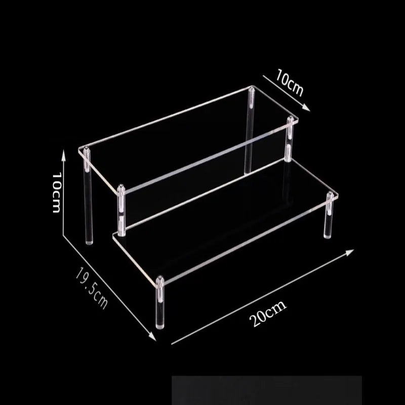 Black Acrylic Riser Display Shelf Perfume Stand Cologne Cupcake Stand for Funko POP Figures Desserts Holder Collection Cosmetic