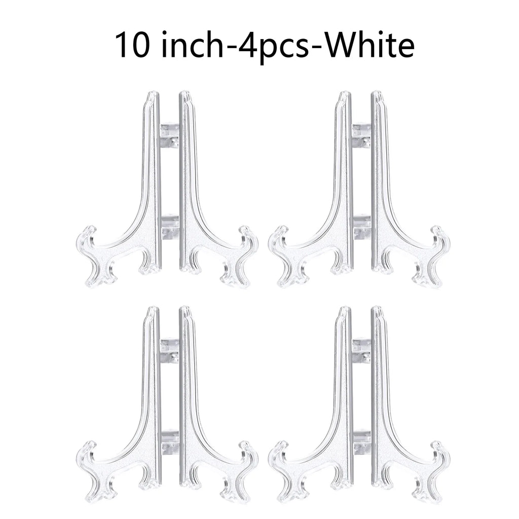 Plastic Acrylic Easels or Stand/Plate Holders to Display Pictures or Other Items at Weddings, Home Decoration, Birthdays, Tables