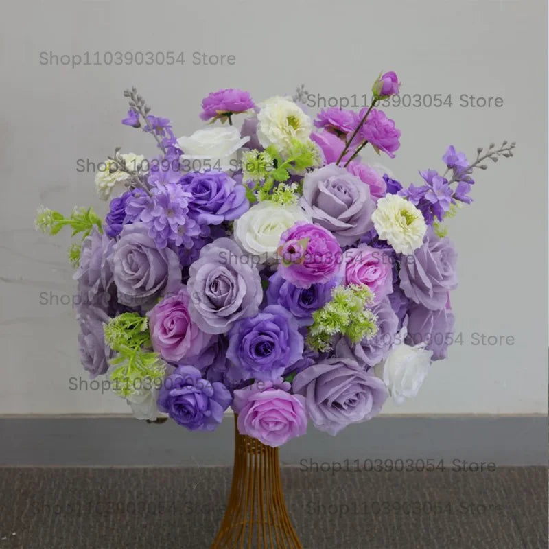 New 70/50/40/30/20cm Wedding Table Centerpiece Flower Wreath, Candlestick Decor, Rose, Green Leaf, Floral Arrangement, Christmas