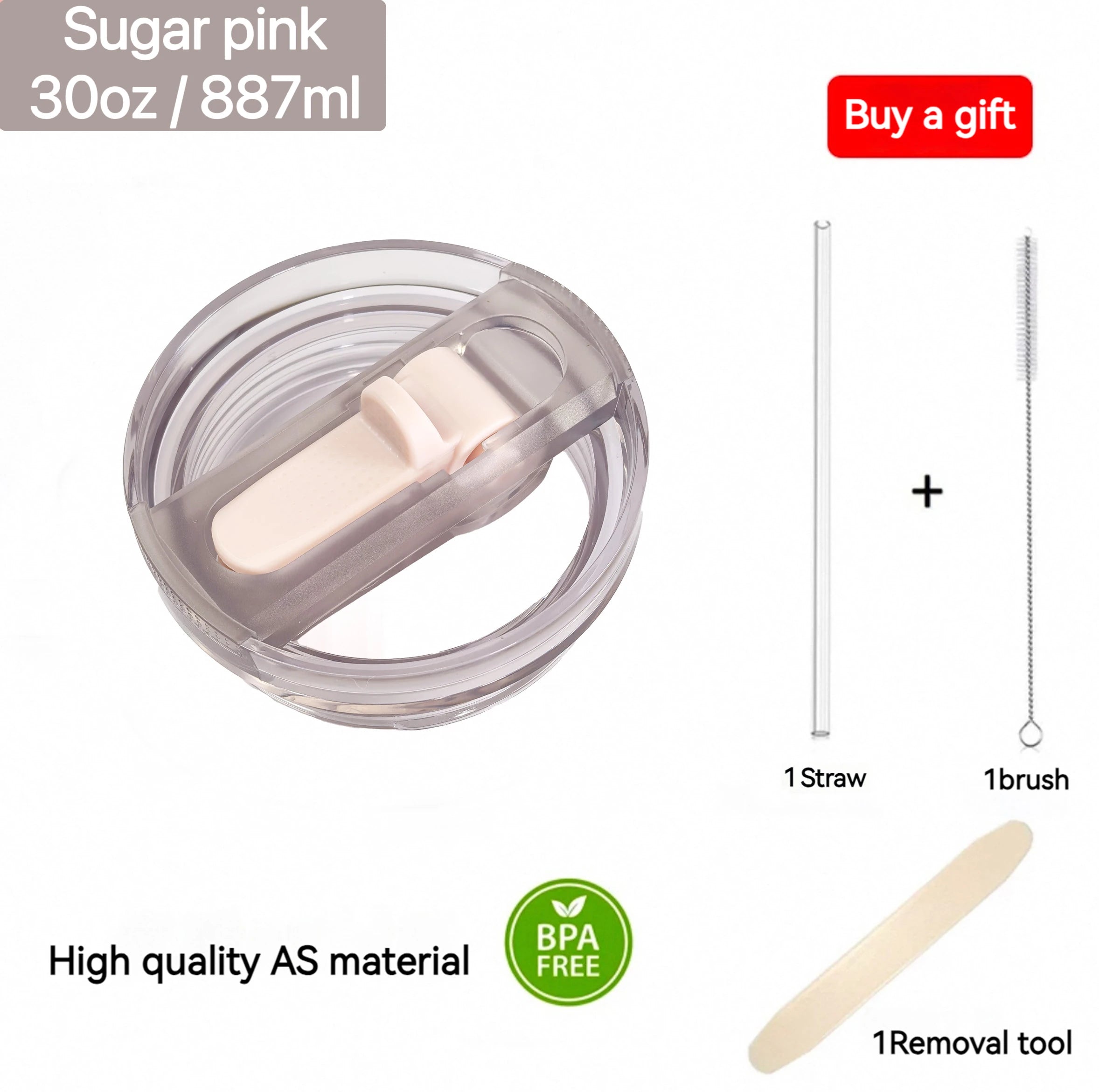 For Stanley 20oz 30oz 40oz Leak-Proof Flip Straw Lid Replacement, BPA-Free Detachable Travel Cover Accessories Easy Cleaning