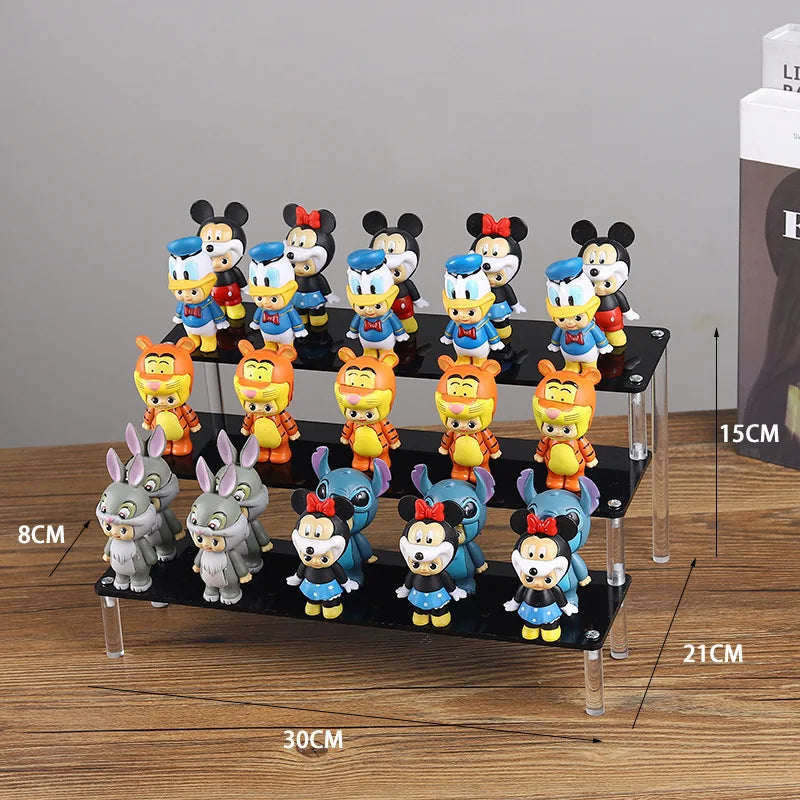 Black Acrylic Riser Display Shelf Perfume Stand Cologne Cupcake Stand for Funko POP Figures Desserts Holder Collection Cosmetic