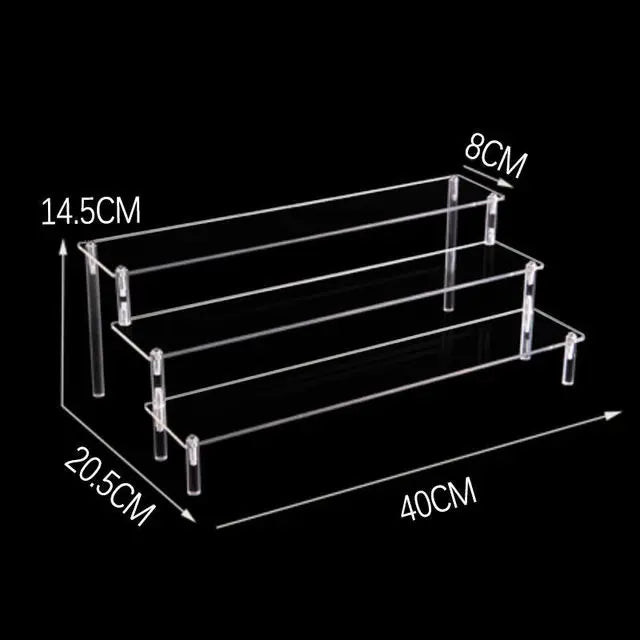Black Acrylic Riser Display Shelf Perfume Stand Cologne Cupcake Stand for Funko POP Figures Desserts Holder Collection Cosmetic