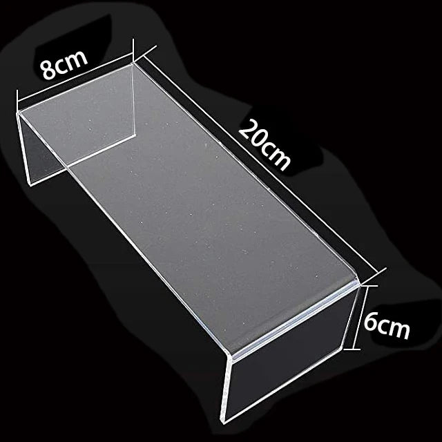 Acrylic Riser,Rectangular Acrylic Display Stand Shelf Clear Display Risers for Decor,Cake,Funko Pop,Retail Shoe Showcase Shelves