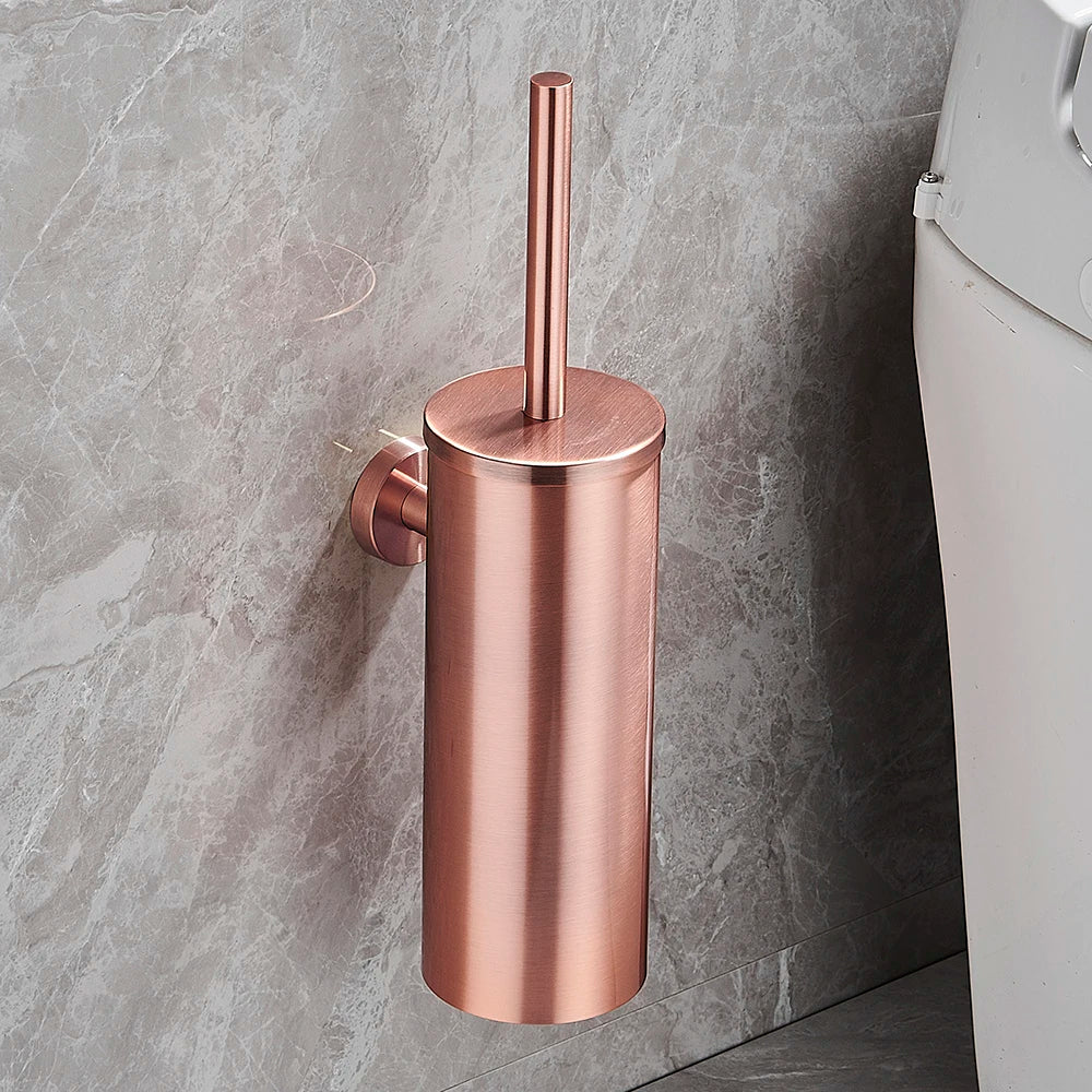 Stainless Steel Bathroom Toilet Brush Holder Accessories Black Toilet Brush Wall Mounted WC Cleaner Brush FR07