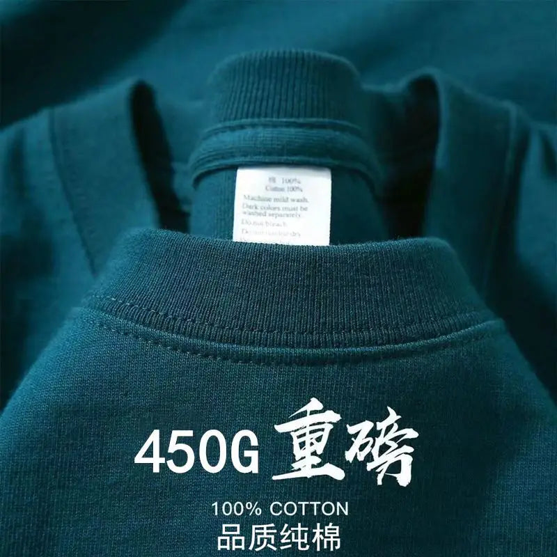 100% Cotton T Shirts Unisex 450G High Quality White T-shirts Tee Shirts Summer Blank Tshirt For Men Camisetas Para Hombre