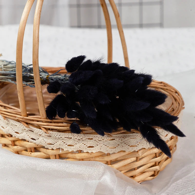 50Pcs Fluffy Bunny Rabbit Tail Grass Dried Flowers Bouquet Wedding Christmas Decor Natural Pampas Boho Home Autumn Decoration