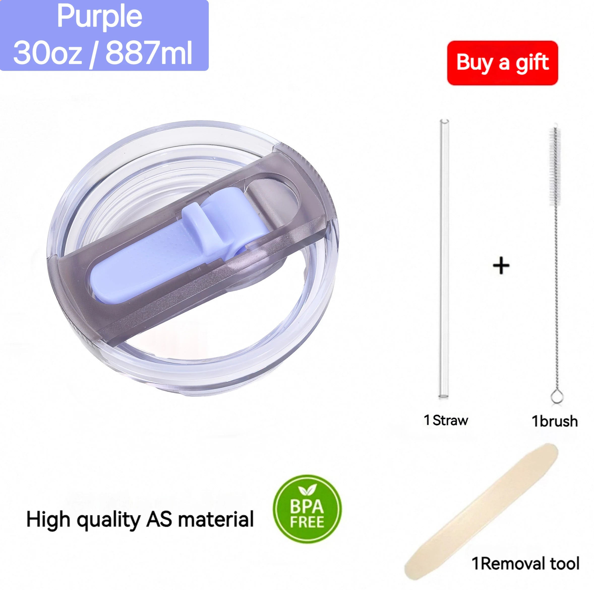 For Stanley 20oz 30oz 40oz Leak-Proof Flip Straw Lid Replacement, BPA-Free Detachable Travel Cover Accessories Easy Cleaning
