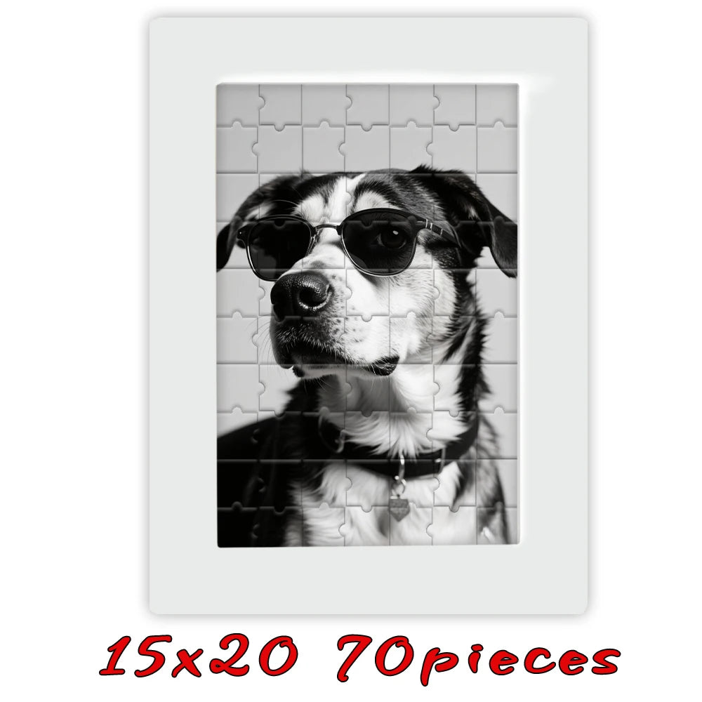 Customized Wooden Puzzles,Wooden Frames in Multiple Color Sizes,Custom Graduation Photo Puzzles as Creative Gifts