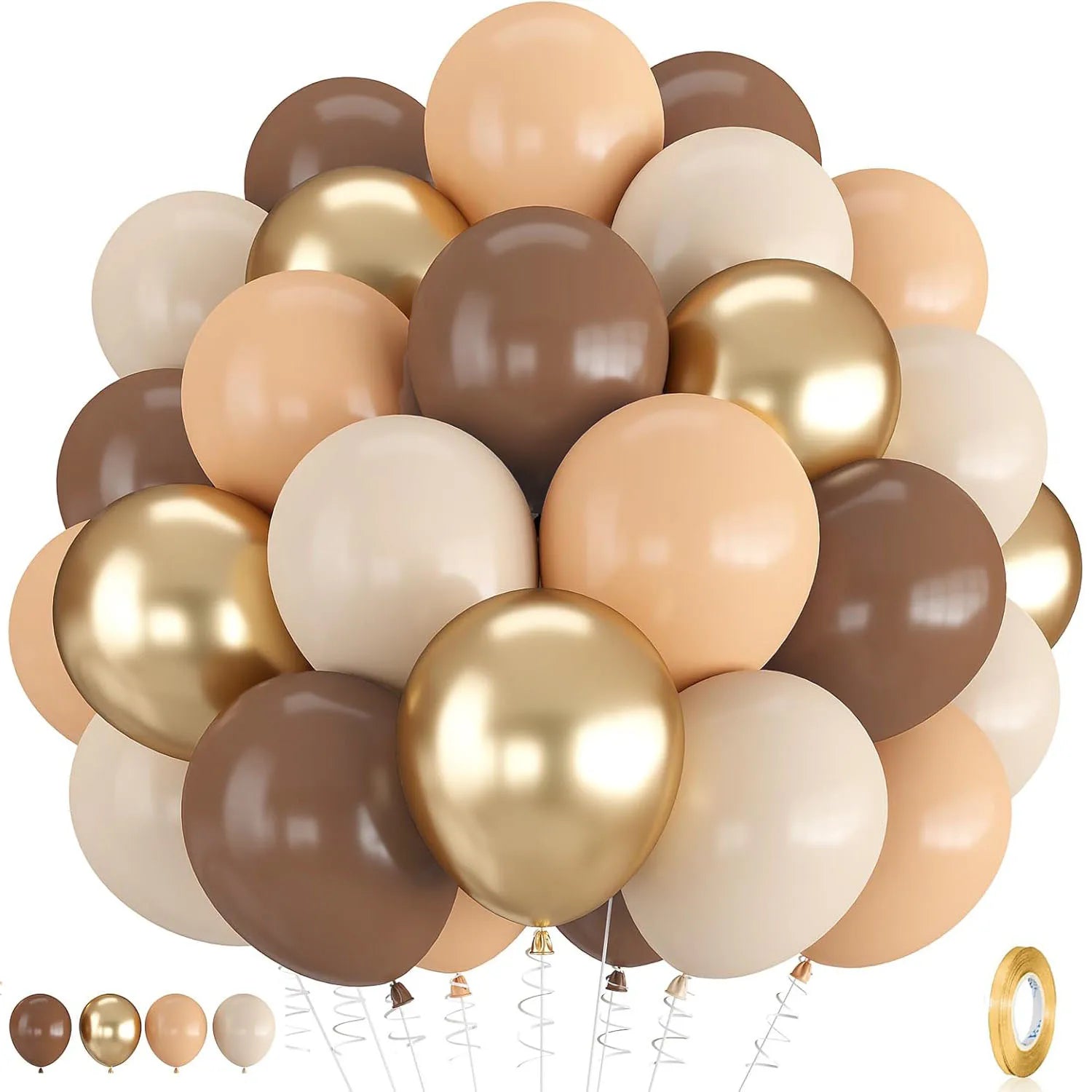 40Pcs Boho Pink Sand White Latex Balloons 10inch Metal Chrome Gold Balloons for Birthday Wedding Baby Shower Party Decor Globos