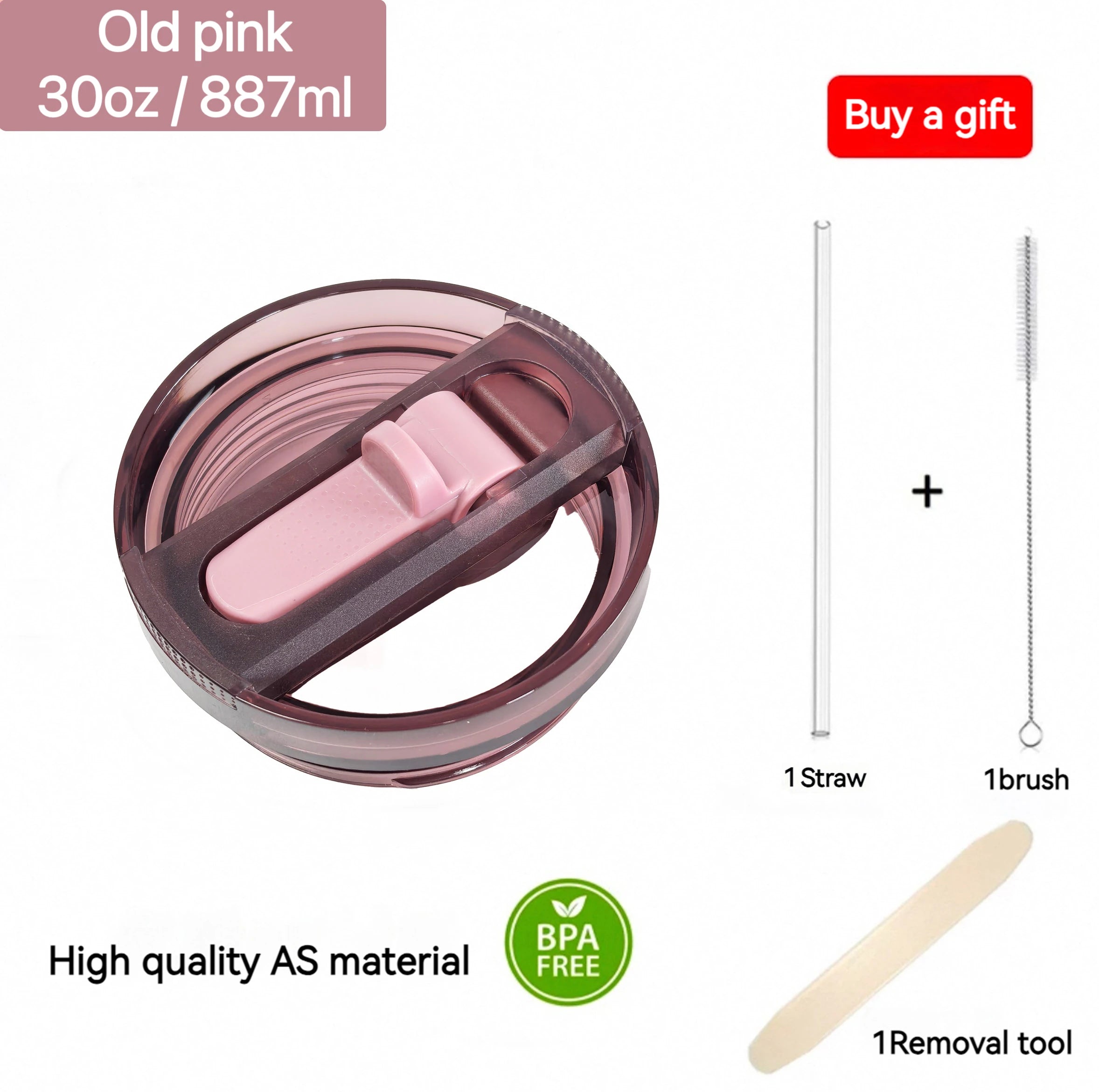 For Stanley 20oz 30oz 40oz Leak-Proof Flip Straw Lid Replacement, BPA-Free Detachable Travel Cover Accessories Easy Cleaning