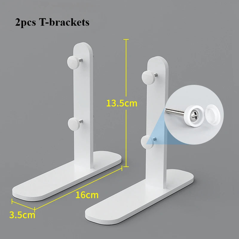 INS Style Punch-free Hole Board Wall Shelf Hooks Self-adhesive Desk Vertical Rack Accessories Hook Wall Decoration Organizer