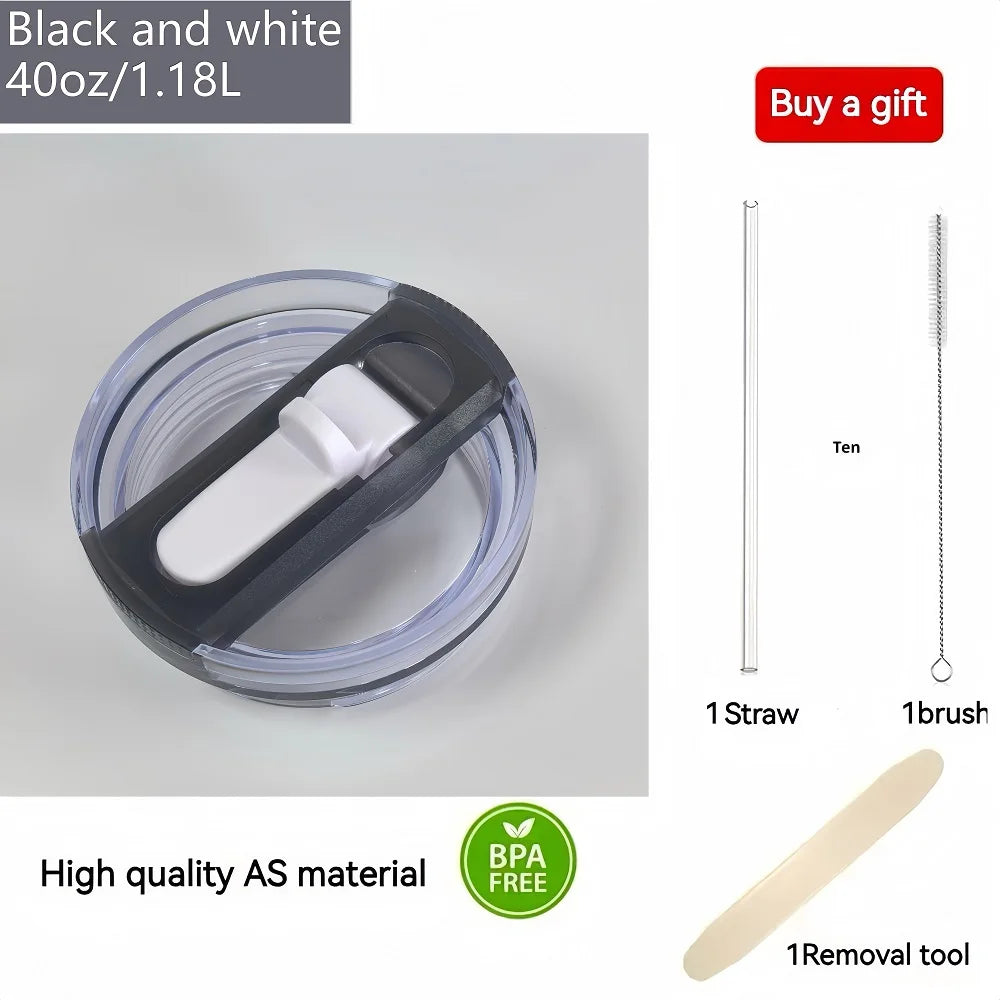 For Stanley 20oz 30oz 40oz Leak-Proof Flip Straw Lid Replacement, BPA-Free Detachable Travel Cover Accessories Easy Cleaning