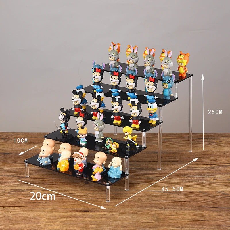 Black Acrylic Riser Display Shelf Perfume Stand Cologne Cupcake Stand for Funko POP Figures Desserts Holder Collection Cosmetic