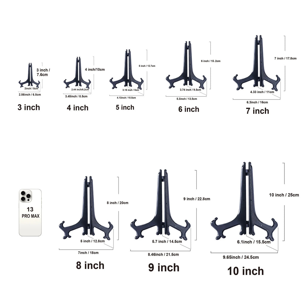 Plastic Acrylic Easels or Stand/Plate Holders to Display Pictures or Other Items at Weddings, Home Decoration, Birthdays, Tables