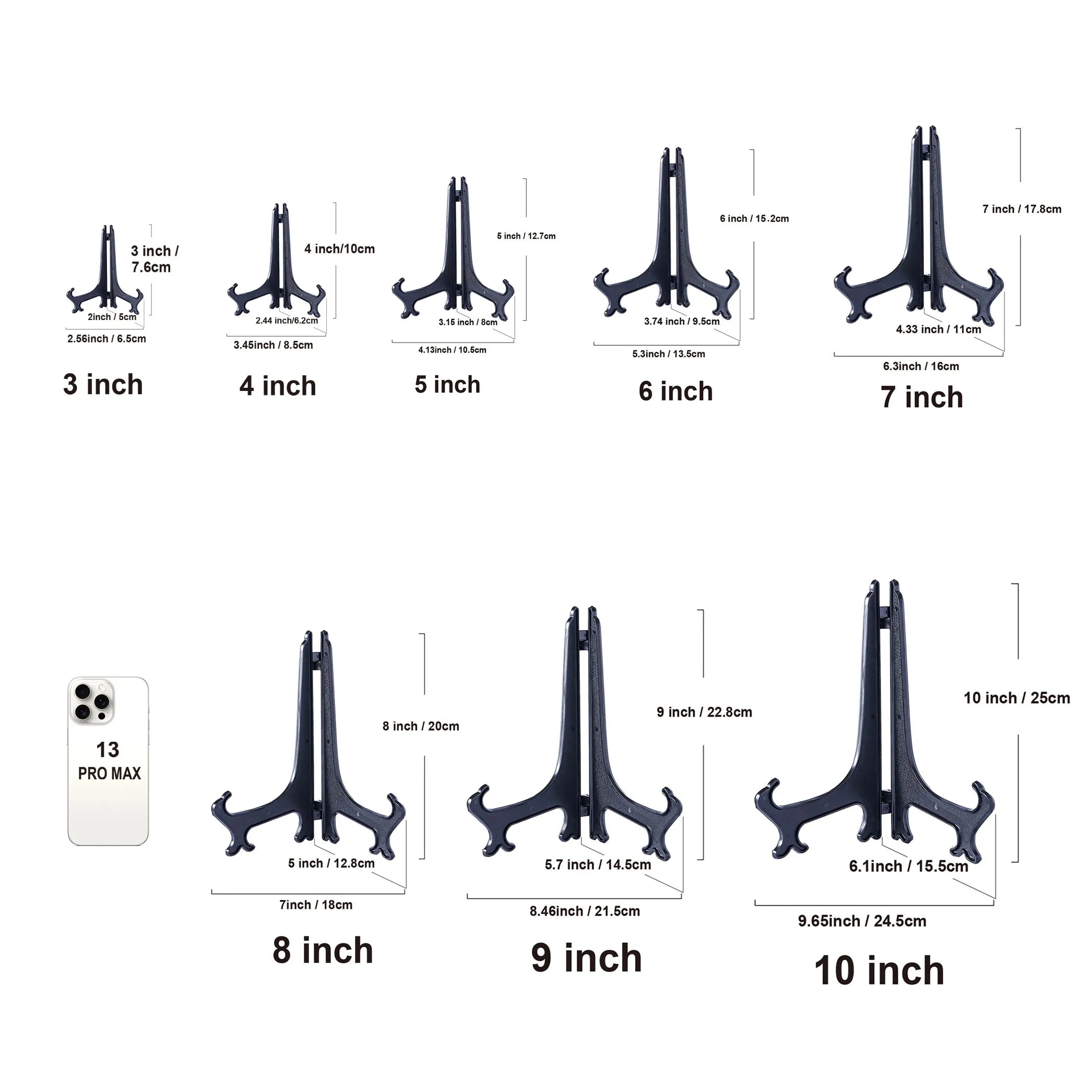 Plastic Acrylic Easels or Stand/Plate Holders to Display Pictures or Other Items at Weddings, Home Decoration, Birthdays, Tables