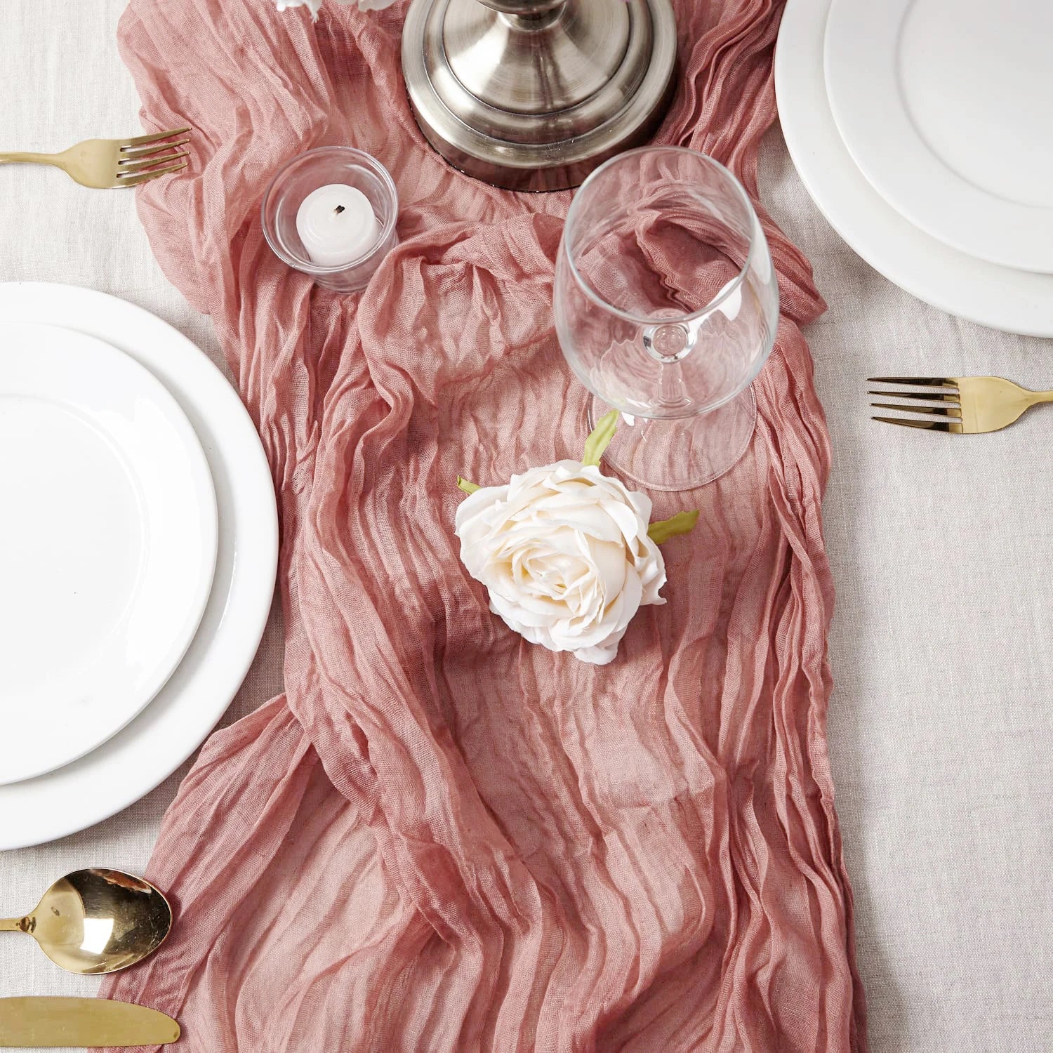 Semi-Sheer Gauze Table Runner Sage Cheesecloth Table Setting Dining Vintage Wedding Party Christmas Banquets Arches Cake Decor
