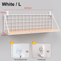 Wall Mounted Shelves Without Drilling Wood Hanging Shelf For Living Room Bedroom Storage Basket Wall Decoration Rack Organizers