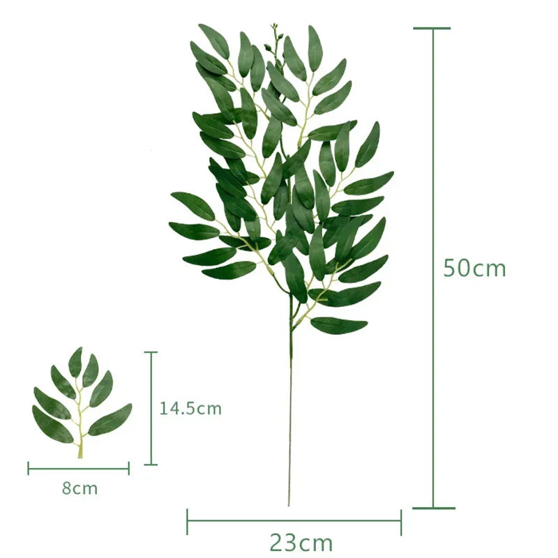 10PCS Artificial Plants Italian Ruscus Greenery Stems Spring Faux Shrub Bushes Green Leaves for Wedding Arch Bouquet Home Decor