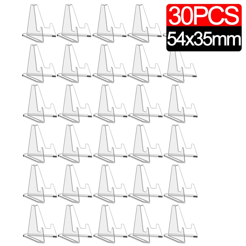 50/1pcs Transparent Acrylic Coin Display Stand Holders Small Easel Rack Card Commemorative Challenge Coin Capsule Holder Support