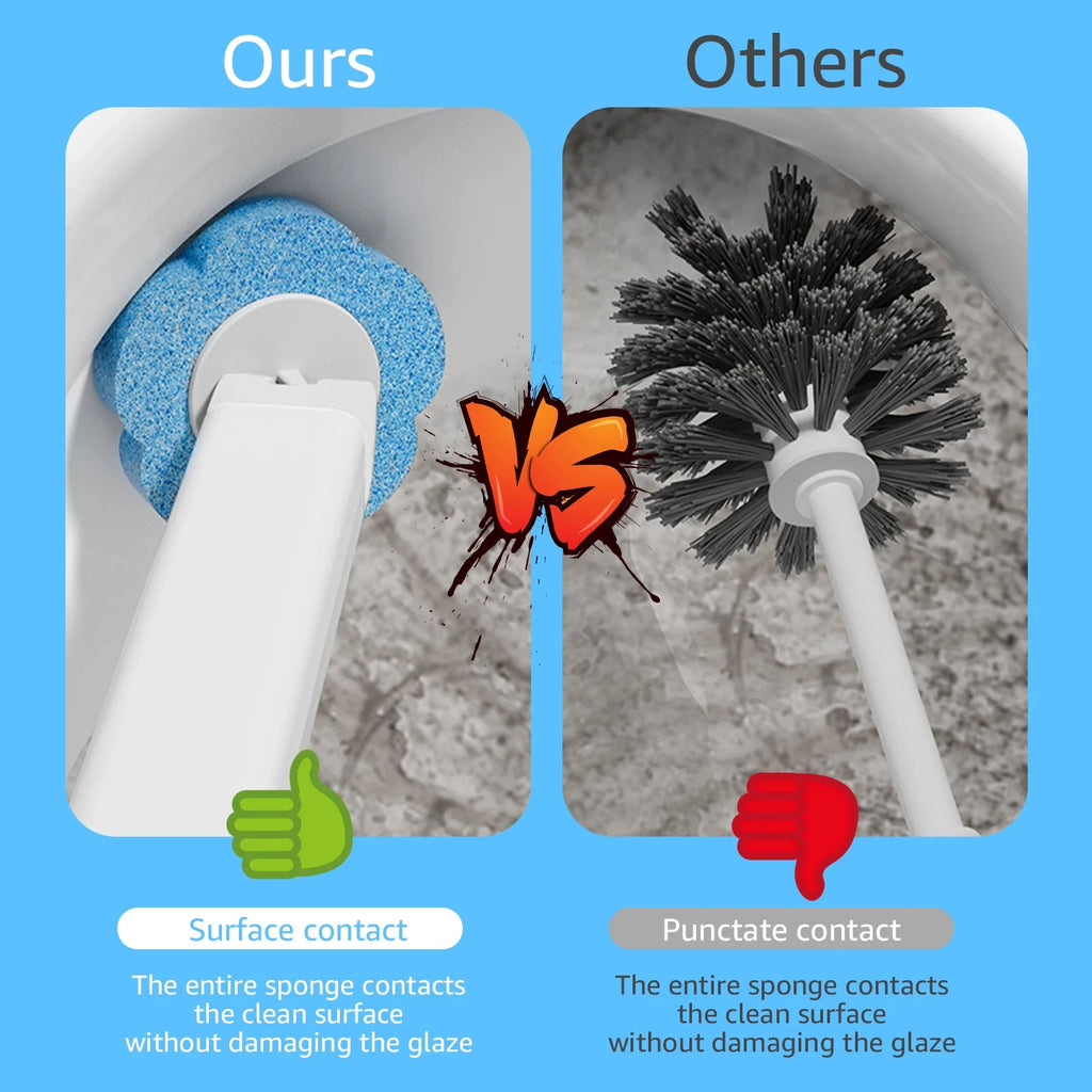 18/36Pcs Disposable Toilet Brush Long Handle Wall-mounted Wc Cleaning Tool Kit with Replaceable Brush Head Bathroom Accessories