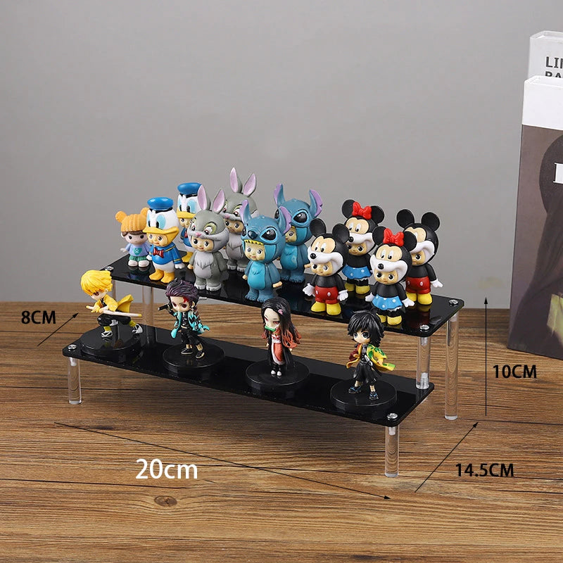 Black Acrylic Riser Display Shelf Perfume Stand Cologne Cupcake Stand for Funko POP Figures Desserts Holder Collection Cosmetic