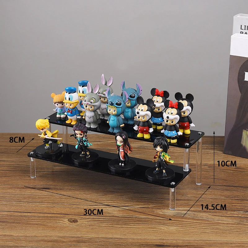 Black Acrylic Riser Display Shelf Perfume Stand Cologne Cupcake Stand for Funko POP Figures Desserts Holder Collection Cosmetic