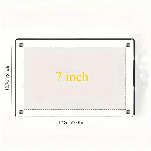 1 Pack of 5-10 Inch A4/A5 Acrylic Photo Frame Classic Tilted Desktop Display Stand for Photo Home Decoration