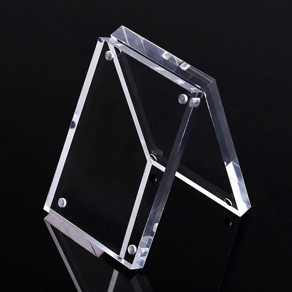1 Pc Transparent Photo Frame Acrylic Magnetic Display Frame Poster Display Stand 3/5mm For Room Desk Home Decoration