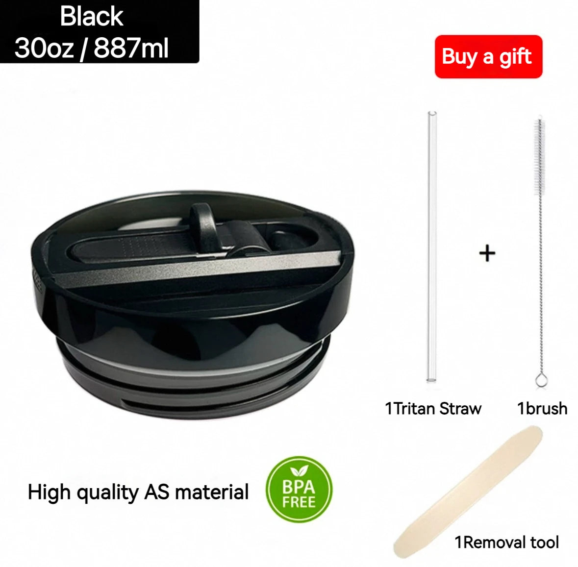 For Stanley 20oz 30oz 40oz Leak-Proof Flip Straw Lid Replacement, BPA-Free Detachable Travel Cover Accessories Easy Cleaning