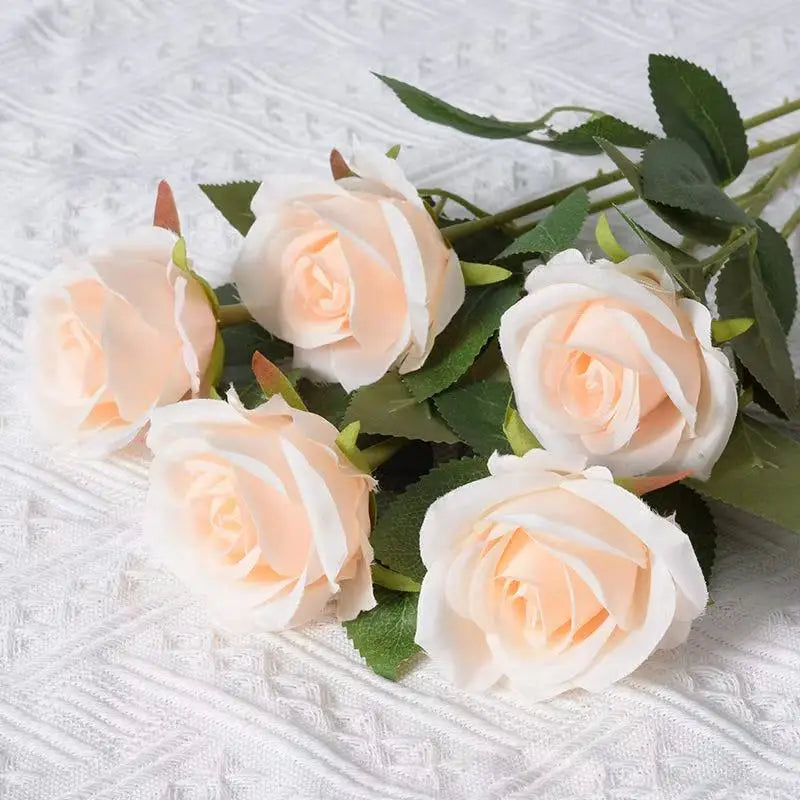 1/5/10/20pcs Roses Artificial Flowers Rose Flower Branch Artificial Red Roses Realistic Fake Rose for Wedding Home Decor