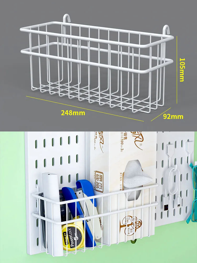 INS Style Punch-free Hole Board Wall Shelf Hooks Self-adhesive Desk Vertical Rack Accessories Hook Wall Decoration Organizer