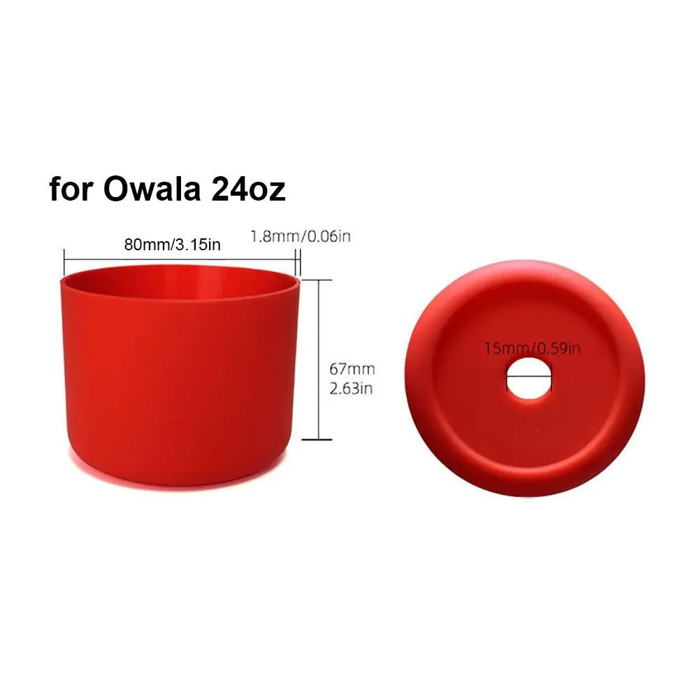 1Pcs Durable Anti-Slip Silicone Boot Colorful Protective Bottle Bottom Base Soft Cup Sleeve for Owala 24oz 32oz 40oz